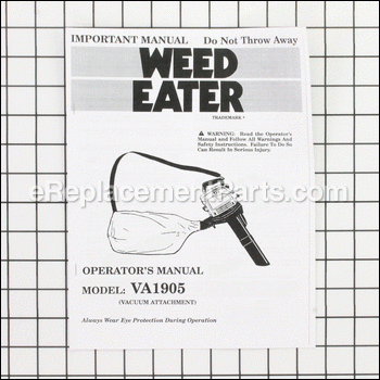 Operator Manual - 530067597:Weed Eater
