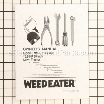 Manual O Hd12538G E - 917165412:Weed Eater