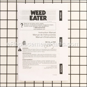 Manual - 115254226:Weed Eater