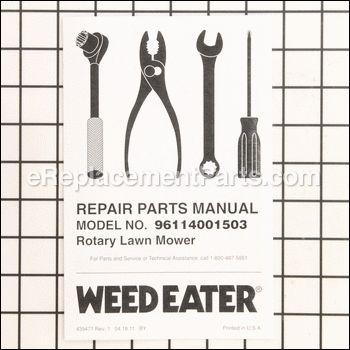 Repair Parts Manual - 917439471:Weed Eater