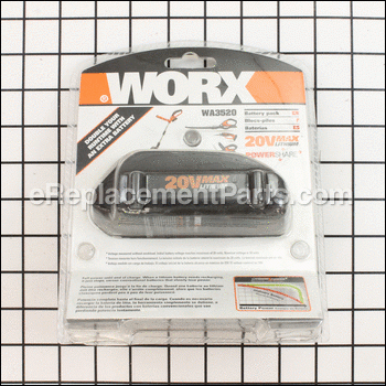 20 volt Battery - 30813807000:Worx