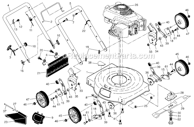 Weed Eater 961120116 Rotary Lawn Mower Page A Diagram