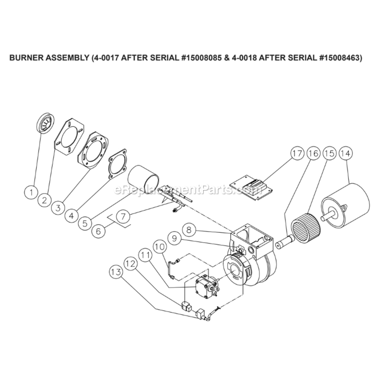 Mi-T-M HHS-2004 Industrial Hot Water Pressure Washer Power Tool Burner (4-0017 And 4-0018) Diagram