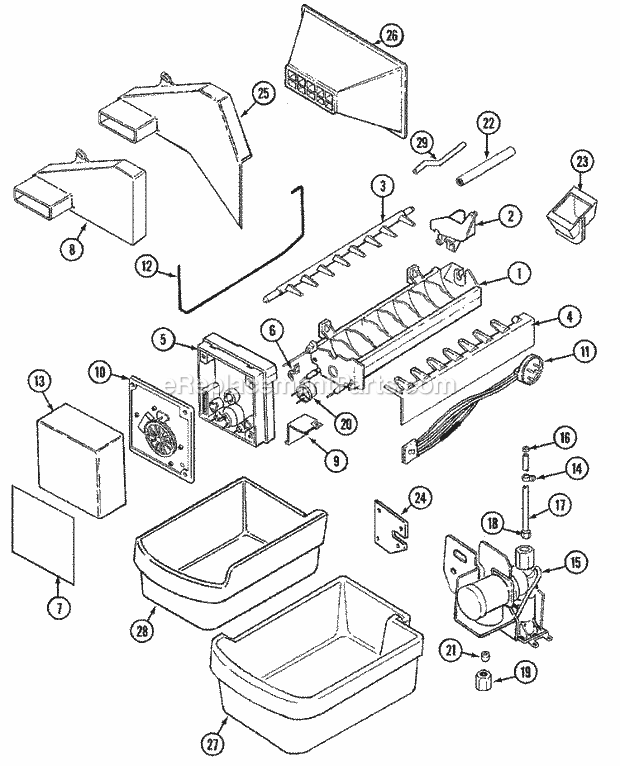 Admiral 12500048 Freestanding Ice Maker Ice Maker Kit Diagram