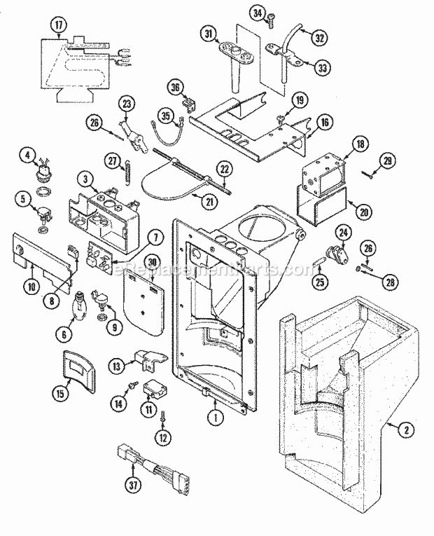 Admiral 72355-207 Subassembly Fountain Assembly Fountain Assy. Diagram
