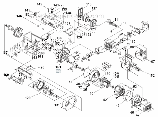 Powermate PM0103000 Generator Page A Diagram