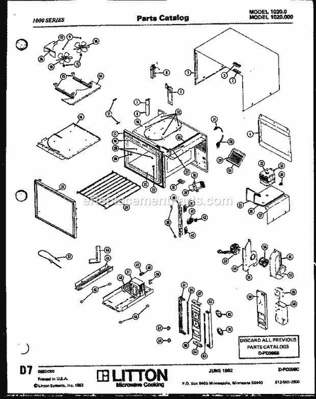 Amana 1020000 Table Top Microwave Cooking Page 1 Diagram