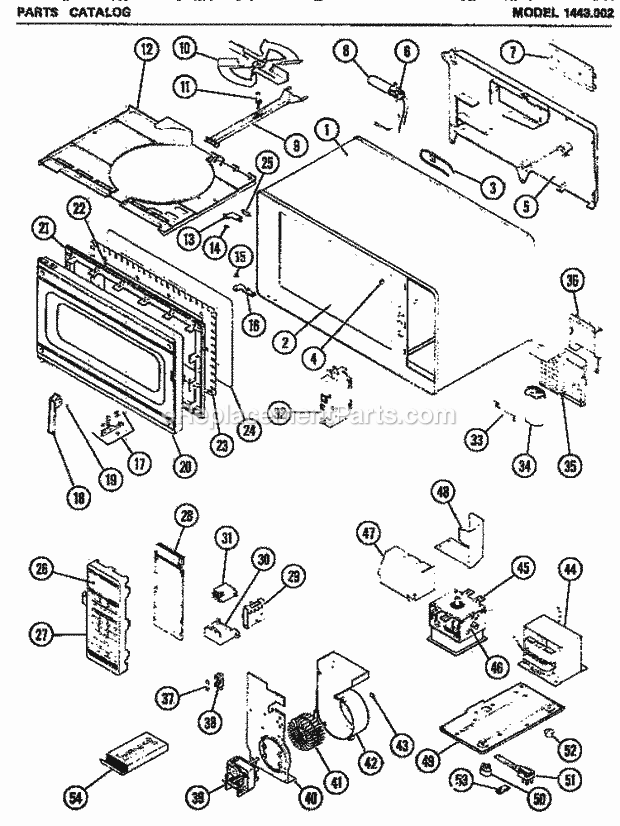 Amana 1443002 Table Top Microwave Cooking Page 1 Diagram