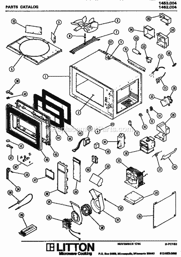 Amana 1462004 Table Top Microwave Domestic Page 1 Diagram