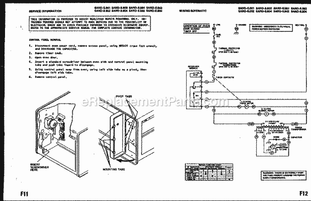 Amana 80/41001 Commercial Commercial Microwave Oven Page 1 Diagram