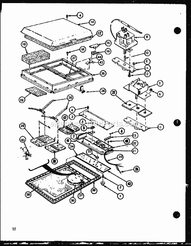 Amana AKC35C (P8512311S) Surface Unit- Ele Page 4 Diagram
