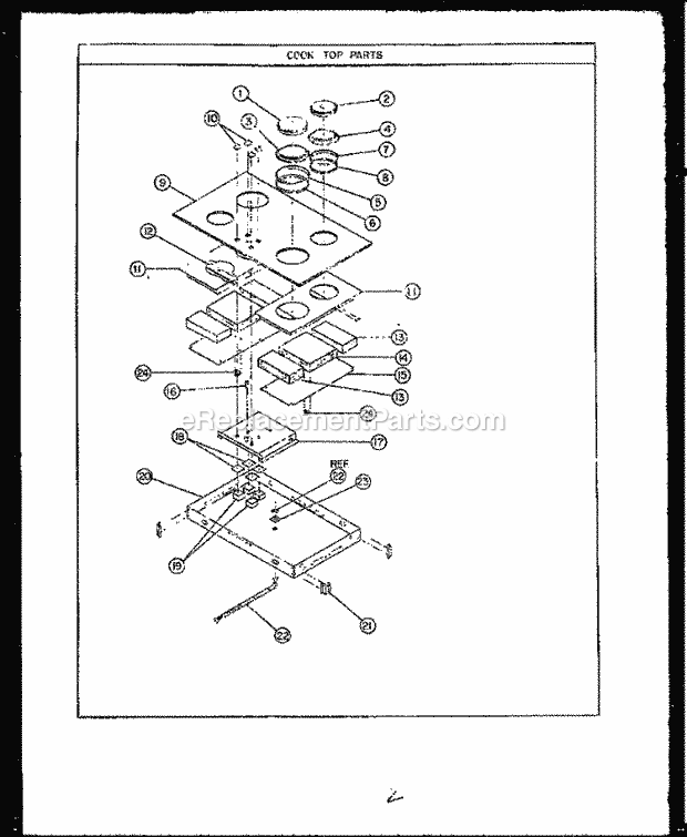 Amana FET-130-2D (FET-130-2 D) Range- S/C S/I Ddraft Gas Page 1 Diagram