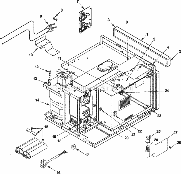 Amana HDC5182 (P1331219M) Mfg Number P1331219m, Commercial Microwaves Electrical Components Diagram
