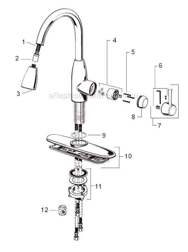 American Standard 4005F Fairbury Kitchen Faucet Page A Diagram