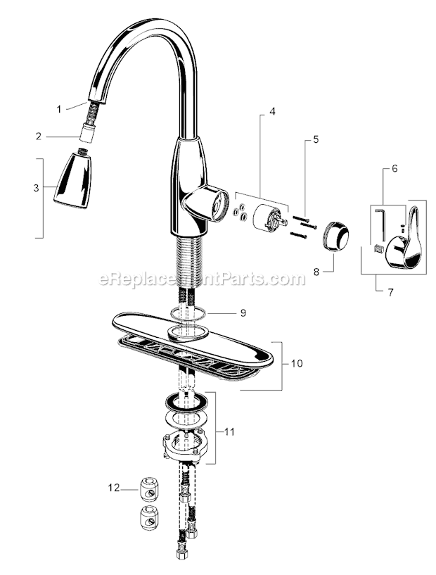 American Standard 4175.300.F15 Colony Kitchen Faucet W/ Spray Page A Diagram