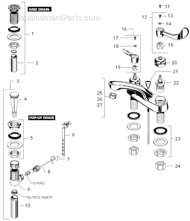 American Standard 5500.140 Commercial Faucet Page A Diagram