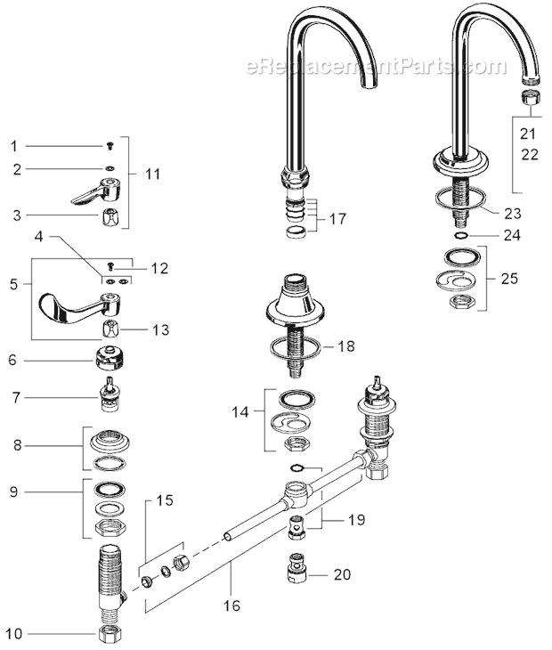 American Standard 6530.173 Commercial Faucet Page A Diagram