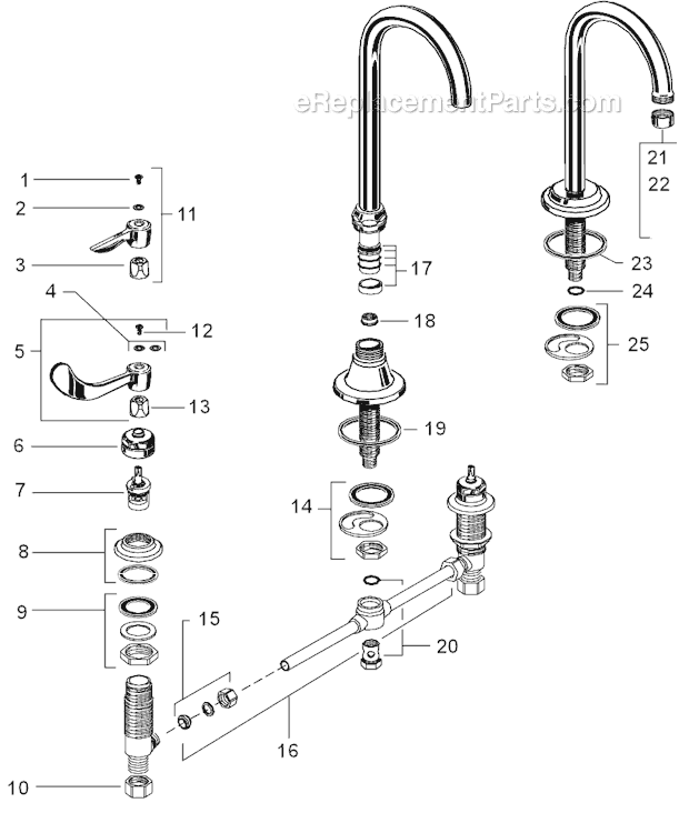 American Standard 6540.180 Commercial Faucet Page A Diagram