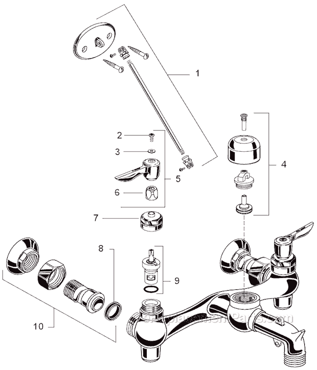 American Standard 8344.012.002 Commercial Faucet Page A Diagram