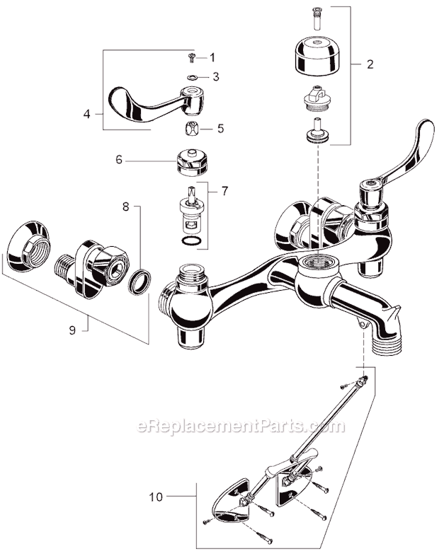 American Standard 8345.115.002 Commercial Faucet Page A Diagram