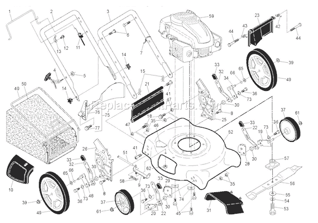 Ariens 961362 (000101) RotaryLawn Mower Repair Parts Diagram