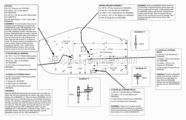 Ariens 515151 52-Inch Zoom Deck Kit Deck Kit 52-Inch (Pn 51515100) Diagram