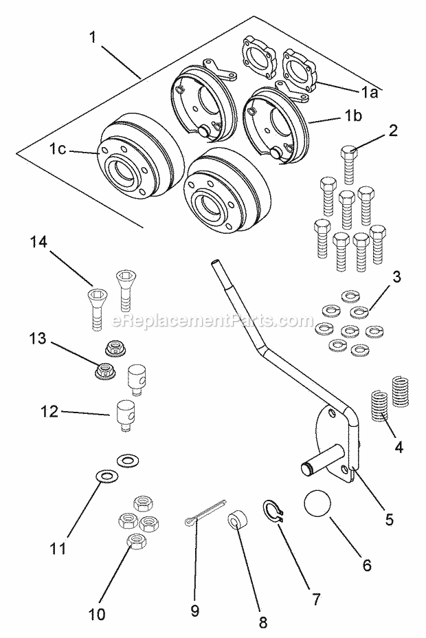 Ariens 589042 Brake Replacement Kit (Two Sides) Brake Replacement Kit (Two Sides) Pn 58904200 Diagram
