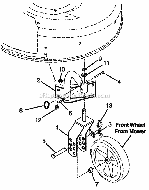 Ariens 711038 Lmswivel Wheel Kit Swivel Wheel Accessory Kit Diagram