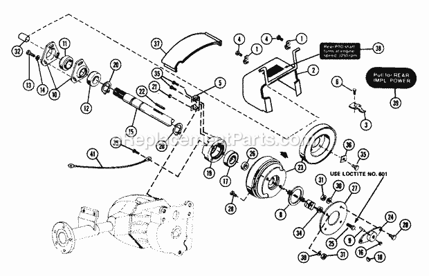 Ariens 731029 Rear Pto Kit Electric, Clutch Electric Rear Pto Kit Diagram