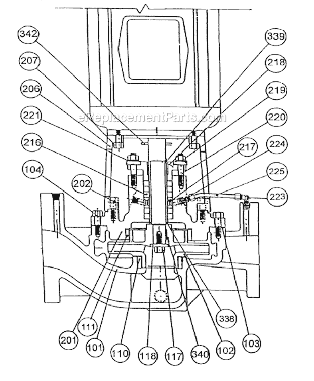 Armstrong 4385 S Old Style Vertical In-Line Pump Page A Diagram