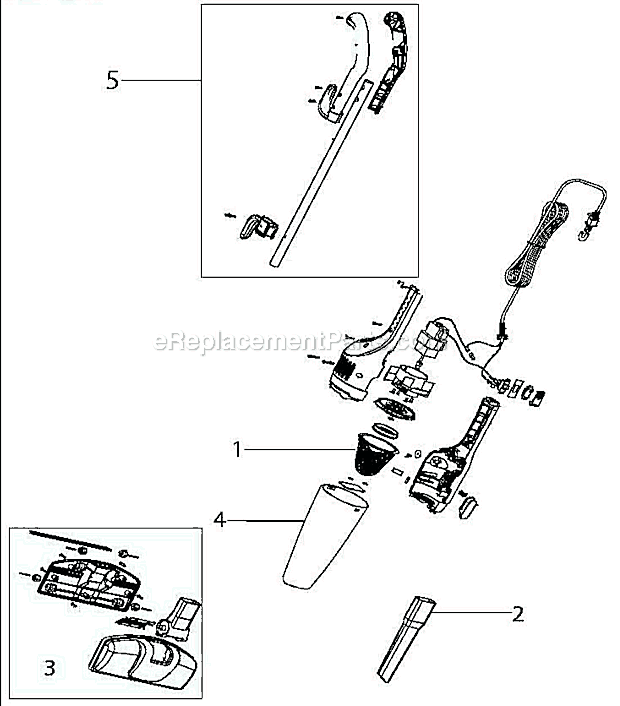 Bissell 3106-3 Feather Weight Stick Vacuum Page A Diagram