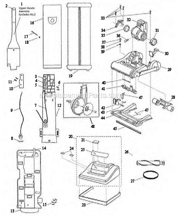 Bissell 3520-4 Micro Lock Upright Page A Diagram