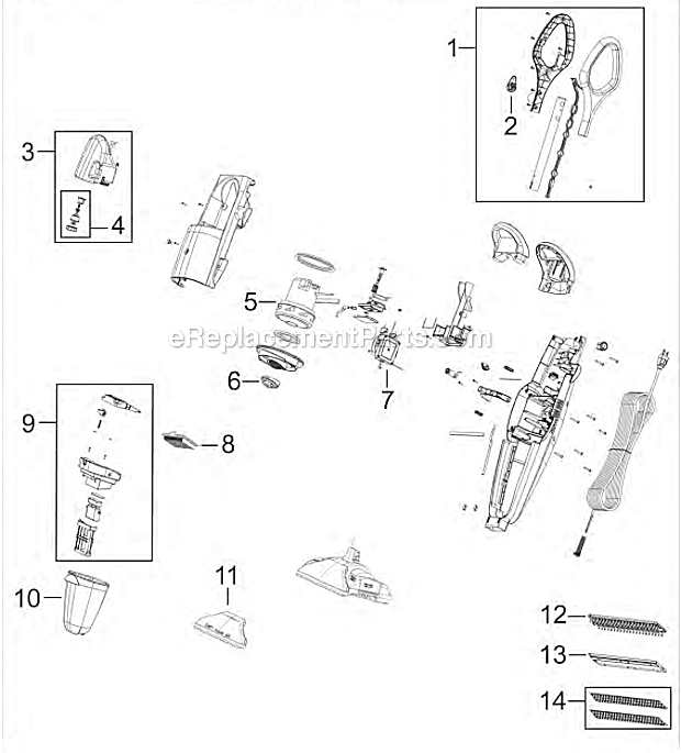 Bissell 7340 Flip-It Hard Floor Vacuum Page A Diagram