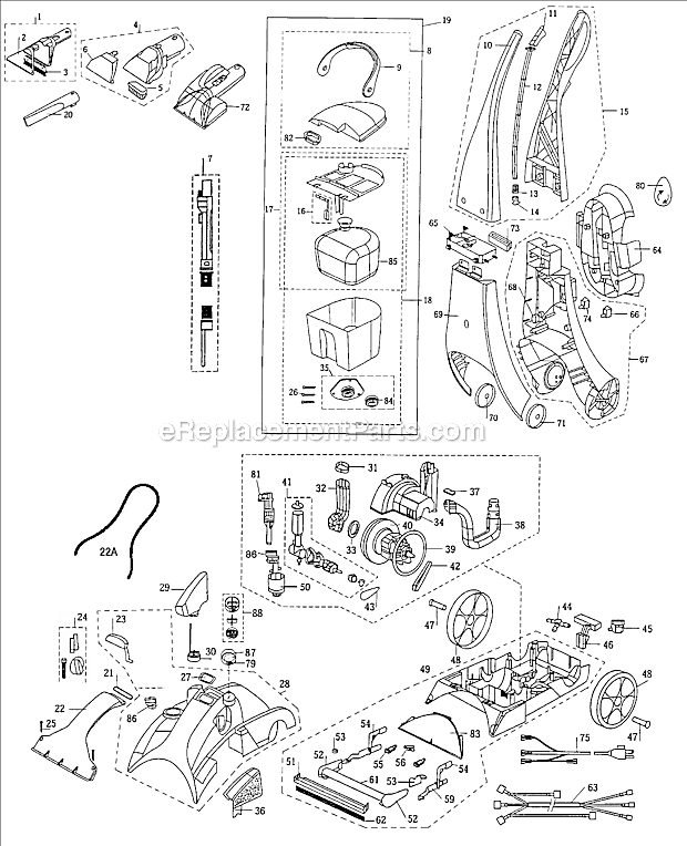 Bissell 7920 Parts List and Diagram : eReplacementParts.com