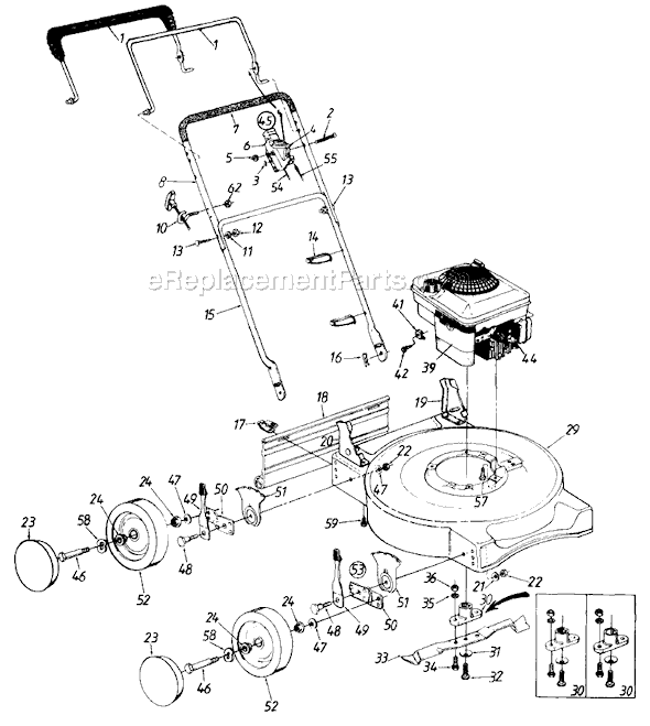 MTD 112-098R305 (1992) Lawn Mower Page A Diagram