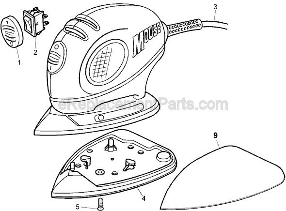 Black and Decker 11667 Type 1 Sander Page A Diagram