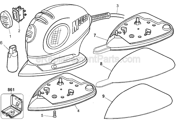 Black and Decker 11678 Type 1 Sander Page A Diagram