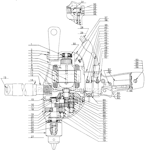 Black and Decker 1322 Type 4 1/2" Extra Heavy Duty Reversing Drill Page A Diagram
