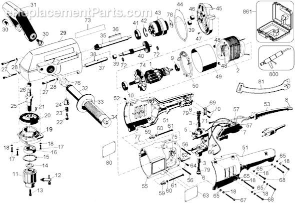 Black and Decker 1350 Type 1 1/2 Timberwolf Page A Diagram