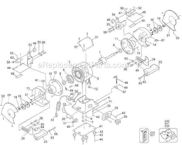Black and Decker 1766 Type 2 Pro 6 Bench Grinder Page A Diagram