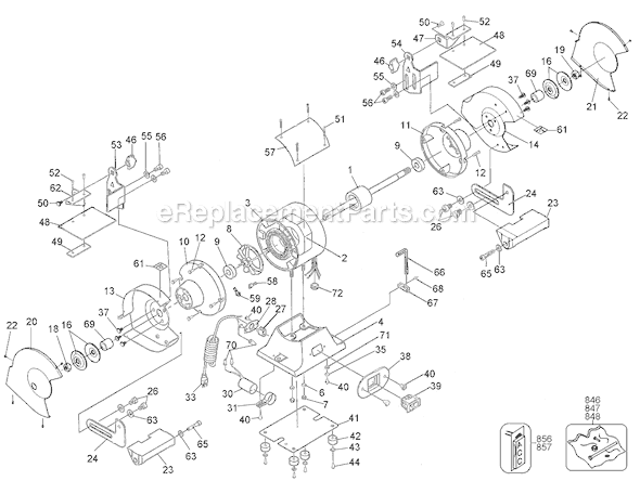 Black and Decker 1788 Type 2 Industrial 8 Bench Grinder Page A Diagram