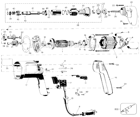 Black and Decker 2054 Type 103 HD Versa-CL Scrugun Page A Diagram