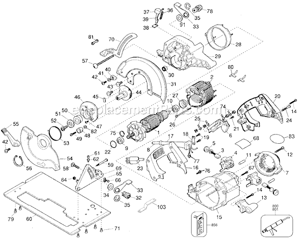 Black and Decker 2683 Type 1 7 1/4 Circular Saw Page A Diagram