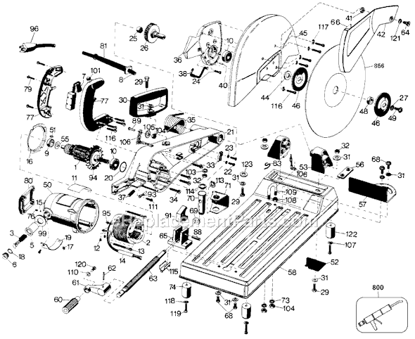 Black and Decker 2730 Type 4 14 Chop Saw Page A Diagram