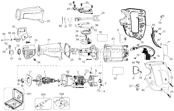Black and Decker 27391 Type 2 9.0 Amp Keyless Reciprocating Saw Page A Diagram