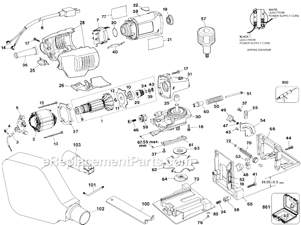 Black and Decker 27730 Type 3 Plate Joiner Page A Diagram