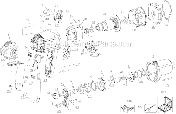 Black and Decker 28997 Type 1 Impact Driver Page A Diagram