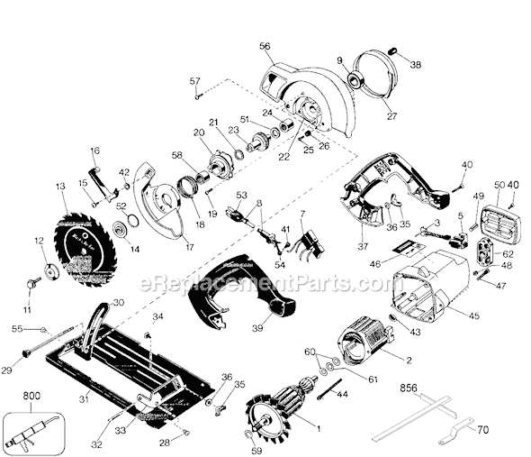 Black and Decker 3027-09 Type 3 7 1/4 Saw Cat Circular Saw Page A Diagram