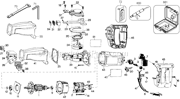 Black and Decker 3108 Type 100 Cut Saw Page A Diagram