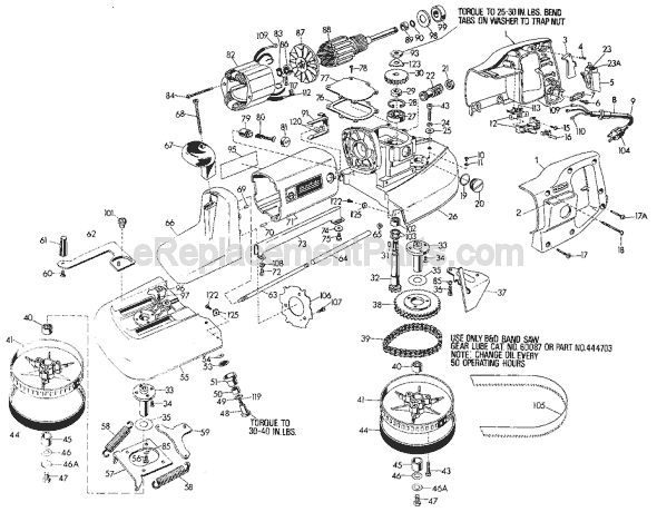 Black and Decker 3122 Type 3 Band Saw Page A Diagram